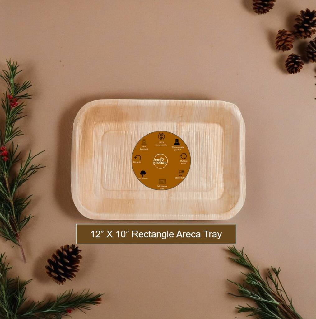 12x10 rectangle areca tray